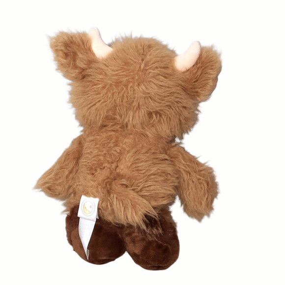 2020 Animal Adventure Brown Cow Yak Bull Stuffed Plush Toy 11" - Picture 5 of 6